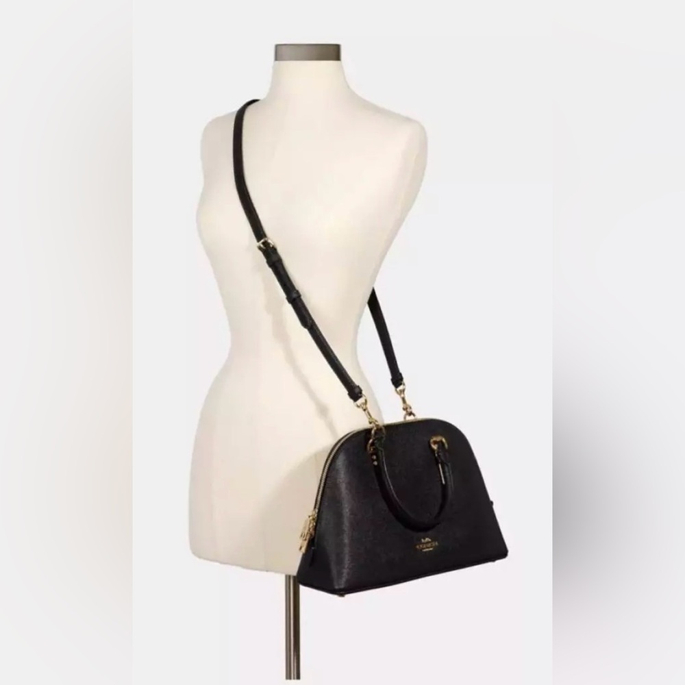Coach Black Katy Satchel with Gold Hardware - Picture 9 of 10